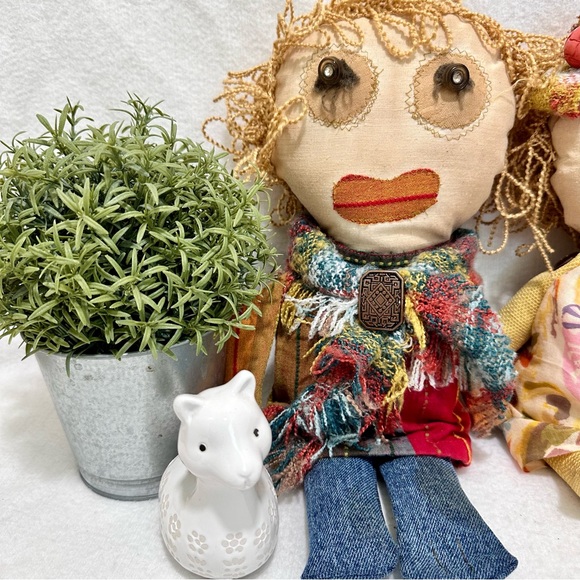 Handcrafted Upcycled Companion Dolls slow stitch buttons, laces & brocade Gifts - Picture 4 of 12